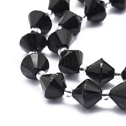 Natural Black Tourmaline Beads Strands&nbsp;G-E569-C15