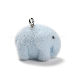 Flocky Opaque Resin Pendants&nbsp;RESI-G112-03A