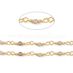 3.28 Feet Natural Amethyst Handmade Beaded Chains&nbsp;X-CHC-K008-A06