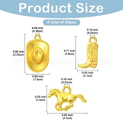 30Pcs 6 Styles Tibetan Style Alloy Pendants&nbsp;FIND-YW0010-52