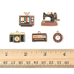 25Pcs 5 Styles Alloy Enamel Pendants&nbsp;ENAM-FS0003-14