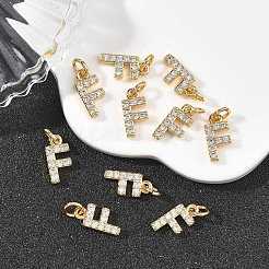 SHEGRACE Brass Micro Pave Clear Cubic Zirconia Pendants&nbsp;XGRQ29628-394G-F