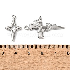 10Pcs 304 Stainless Steel Pendants&nbsp;STAS-P426-08P
