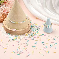 50G Baking Paint Glass Twisted Bugle Beads&nbsp;GLAA-SZ0002-06