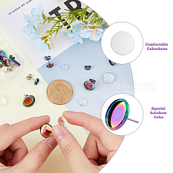 DIY Blank Dome Stud Earring Making Kit&nbsp;STAS-FH0001-81