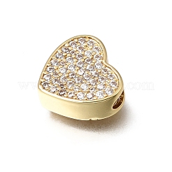 Valentine's Day Brass Micro Pave Clear Cubic Zirconia Beads&nbsp;KK-K427-30G