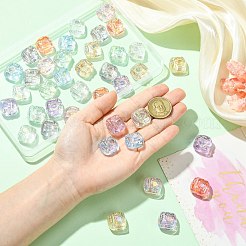 40Pcs 8 Colors UV Plating Transparent Acrylic Beads&nbsp;PACR-CJ0001-46