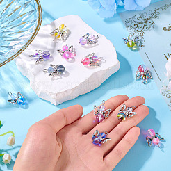 20Pcs Transparent Glass Pendants&nbsp;PALLOY-TAC0163