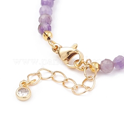 Round Faceted Natural Mixed Stone Beaded Bracelet&nbsp;BJEW-JB07080