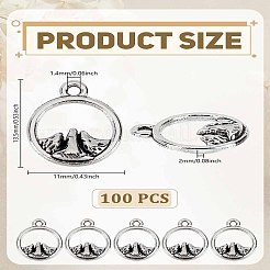 100Pcs Tibetan Style Alloy Charms&nbsp;FIND-LP0006-24