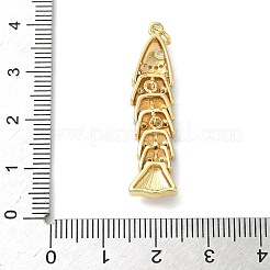 Brass Micro Pave Clear Cubic Zirconia Pendants&nbsp;KK-B155-19G-03