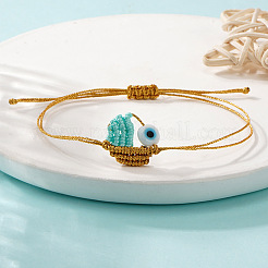 Waxed Cord with Glass Braided Bracelets for Women&nbsp;PS3674