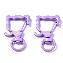 Spray Painted Eco-Friendly Alloy Swivel Snap Hooks Clasps&nbsp;PALLOY-T080-09-NR