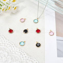 8Pcs 4 Colors K9 Glass Charms&nbsp;GLAA-DJ0001-04P
