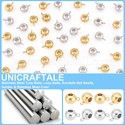 40Pcs 2 Colors Ion Plating(IP) 304 Stainless Steel Tube Bails&nbsp;STAS-UN0055-88