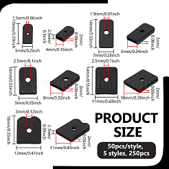 250Pcs 5 Styles Silicone Boning End Caps Cover&nbsp;SIL-NB0001-58A