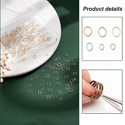 300Pcs 6 Styles Brass & Stainless Steel Jump Rings&nbsp;FIND-PH0007-16
