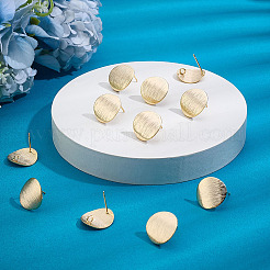 20Pcs Electroplated Brass Stud Earring Findings&nbsp;KK-ME0002-62