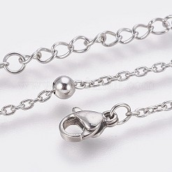 Tarnish Resistant 304 Stainless Steel Cable Chain Anklets&nbsp;AJEW-P069-03P