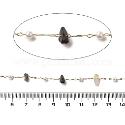 Handmade Natural Multicolor Tourmaline Chip Beaded Chains&nbsp;CHC-F020-02G-05