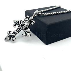 Vintage Gothic Cross Tengu Pendant 304 Stainless Steel Necklaces&nbsp;MY8388