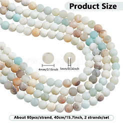 2 Strands Natural Flower Amazonite Beads Strands&nbsp;G-NB0006-06