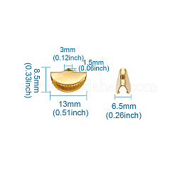 Iron Ribbon Crimp Ends&nbsp;IFIN-TAC001-06A-G