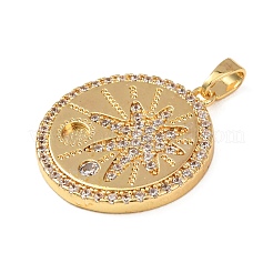 Brass Micro Pave Rhinestone Pendants&nbsp;KK-Z161-01G-03