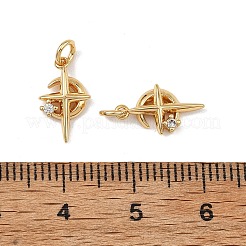 SHEGRACE Brass Clear Cubic Zirconia Charms&nbsp;XGRQ3P854-575G