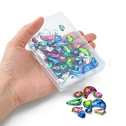 48Pcs 15 Style Glass Rhinestone Pendants&nbsp;EGLA-YW0001-41