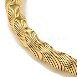 Ion Plating(IP) Adjustable 304 Stainless Steel Twist Spring Wire Bracelets&nbsp;BJEW-H617-14G