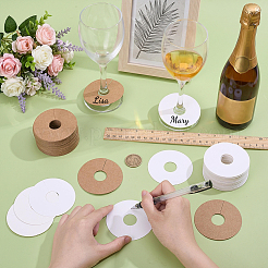 150Pcs 2 Colors Paper Wine Glass Charms&nbsp;AJEW-FG0006-22