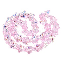 Baking Paint Electroplate Transparent Glass Beads Strands&nbsp;EGLA-Q136-03A-09