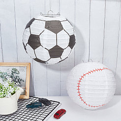 Football-shaped Paper Lantern Set&nbsp;DIY-WH0259-39