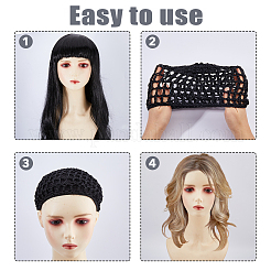 4Pcs Polyester Elastic Wig Caps&nbsp;DIY-DC0004-14