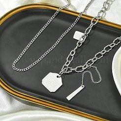 304 Stainless Steel Chain Necklaces&nbsp;NJEW-M078-12G