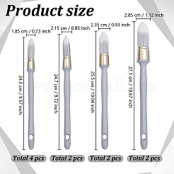 10Pcs 4 Styles Polyester Paint Brush&nbsp;AJEW-GO0005-35