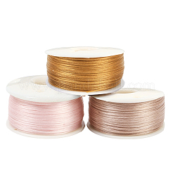 3 Rolls 3 Colors Special Coated Nylon Beading Threads for Seed Beads&nbsp;OCOR-PA0001-01A