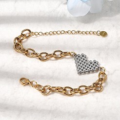 304 Stainless Steel Link Bracelets&nbsp;BJEW-K264-02B-G