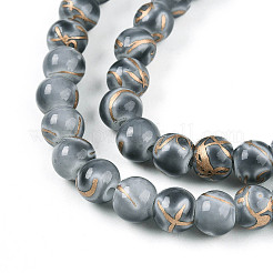 Baking Paint Glass Beads Strands&nbsp;DGLA-N010-6mm-09