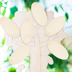 Oval Unfinished Wood Cutouts&nbsp;DIY-WH0604-07D