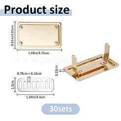 30 Bags Zinc Alloy Blank Rectangle Label Tags&nbsp;FIND-FH0017-74G