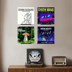 10Pcs Acrylic Wall-mounted Record Stand&nbsp;AJEW-WA0003-21