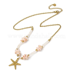 Starfish 304 Stainless Steel Pendant Necklaces&nbsp;NJEW-L465-02G