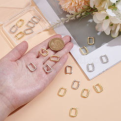 10 Pairs 2 Colors Brass Huggie Hoop Earrings&nbsp;EJEW-UN0003-09
