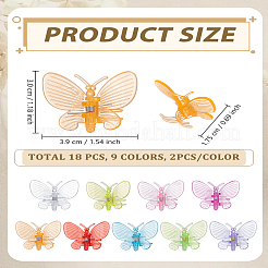 18Pcs 9 Colors Plastic Mini Claw Hair Clips for Women Girls&nbsp;PHAR-LP0003-010