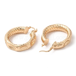 Brass Hammered Hoop Earrings&nbsp;EJEW-Q765-04G