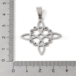 Non-Tarnish Hollow Out 201 Stainless Steel Pendants&nbsp;STAS-G330-01B-P