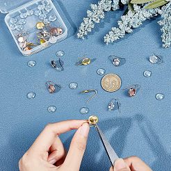 DIY Flat Round Dangle Earring Making Kits&nbsp;STAS-UN0034-76