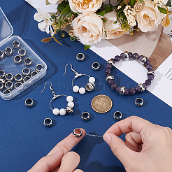 40Pcs 201 Stainless Steel European Beads&nbsp;STAS-BC0004-18
